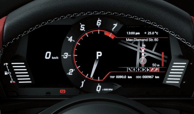 Tampak Speedometer Mobil Toyota Supra Auto2000